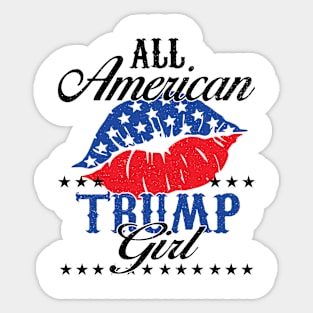 All American Trump Girl Sticker